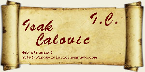 Isak Ćalović vizit kartica
